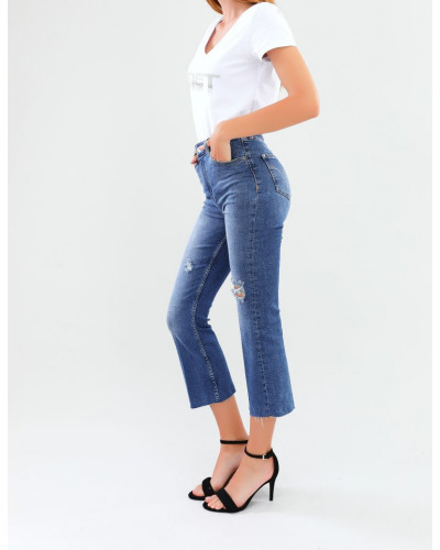 Met Jeans ripped cropped jean