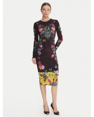 Vestido midi con estampado de Versace Jeans Couture