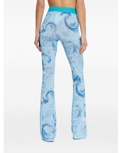 Pantalones estampados con cintura elástica de Versace Jeans Couture