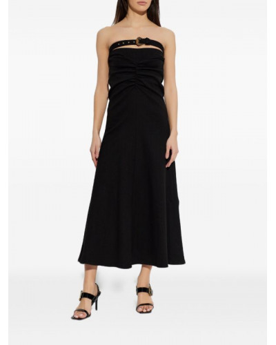 Vestido midi con detalle hebilla de Versace Jeans Couture