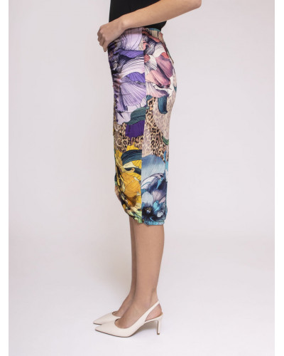 Falda drapeada estampada de Just Cavalli