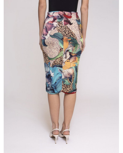 Falda drapeada estampada de Just Cavalli