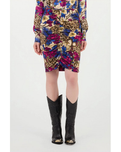 Falda drapeada estampada de Just Cavalli