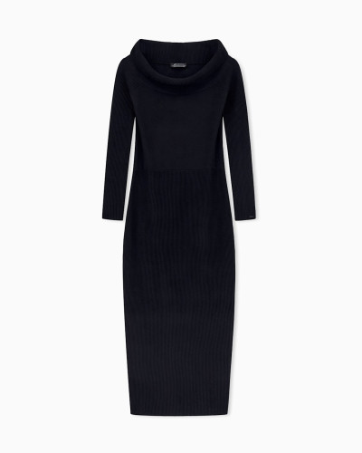 Vestido midi de Armani Exchange de punto de canalé