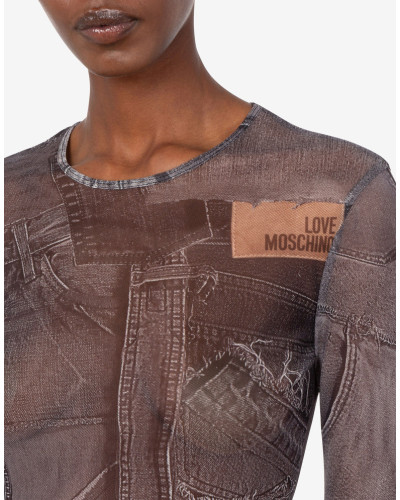 Camiseta de Love Moschino de malla