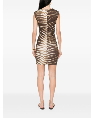 Vestido de Just Cavalli drapeado estampado