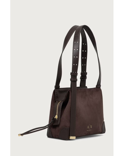 Bolso de mano Armani Exchange con efecto de ante
