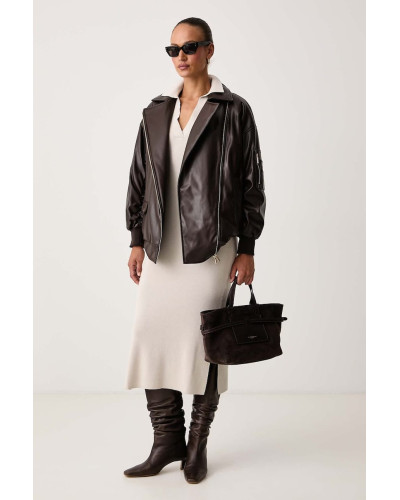 Chaqueta de Armani Exchange oversize de ecopiel