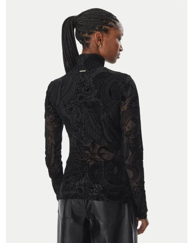 Blusa de Just Cavalli con animal print en devoré